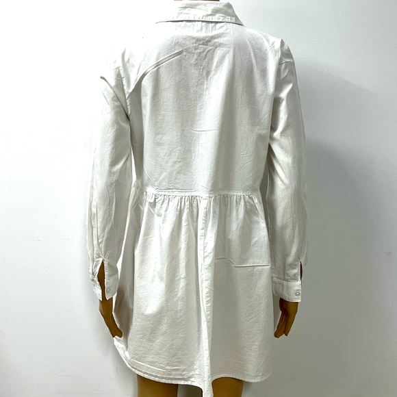 ASOS Womens White Button Down Shift Dress Cotton Size 8 - 10 Brand New - Picture 6 of 8